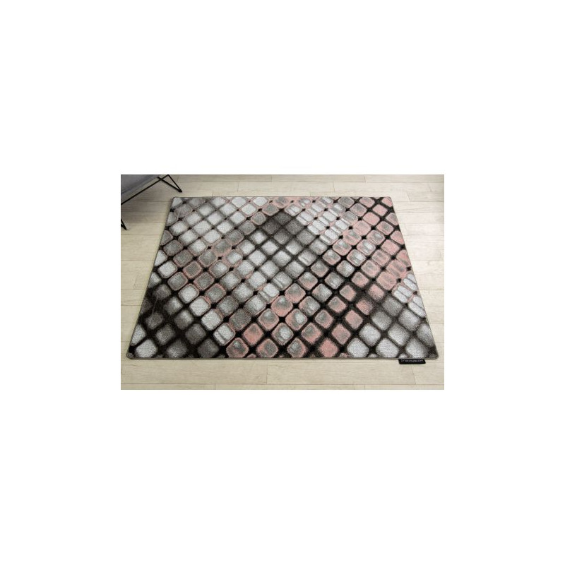 Dywan INTERO REFLEX 3D Kratka różowy 280x370cm