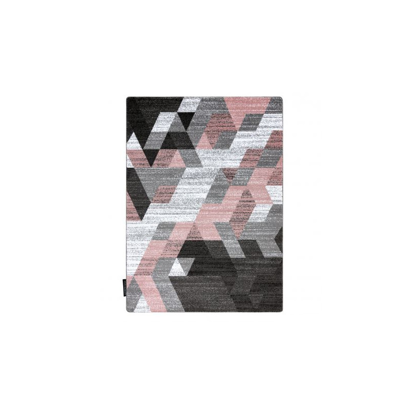 Dywan INTERO TECHNIC 3D Romby Trójkąty różowy 160x220cm