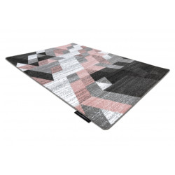 Dywan INTERO TECHNIC 3D Romby Trójkąty różowy 160x220cm