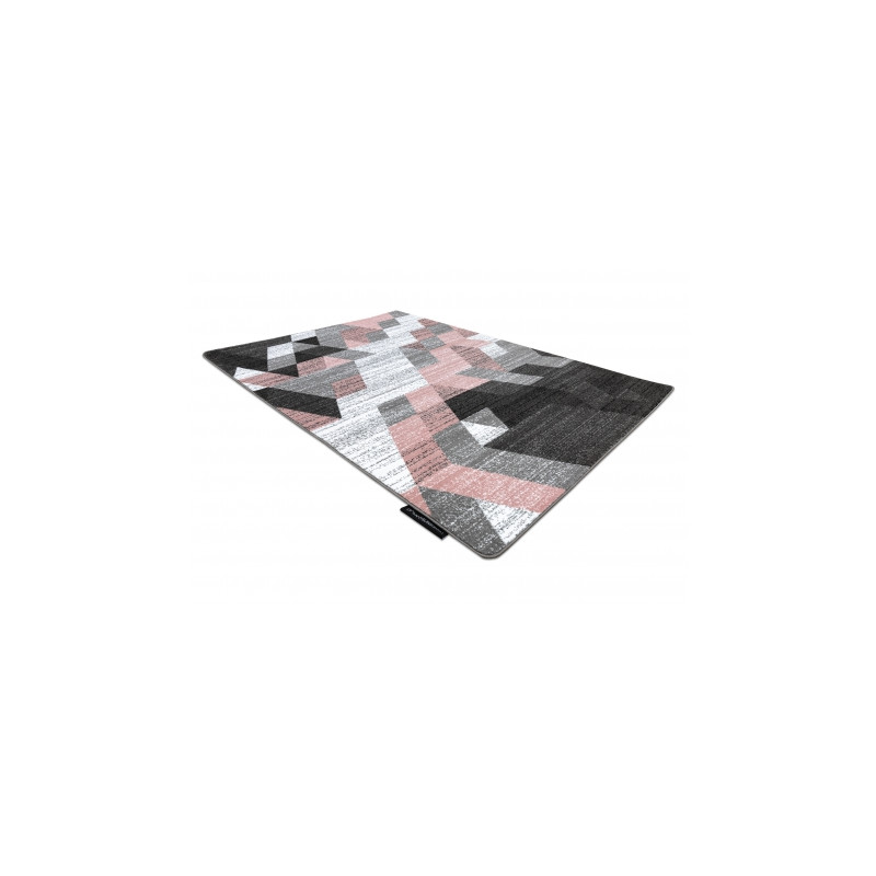 Dywan INTERO TECHNIC 3D Romby Trójkąty różowy 160x220cm