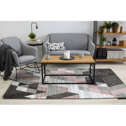 Dywan INTERO TECHNIC 3D Romby Trójkąty różowy 160x220cm