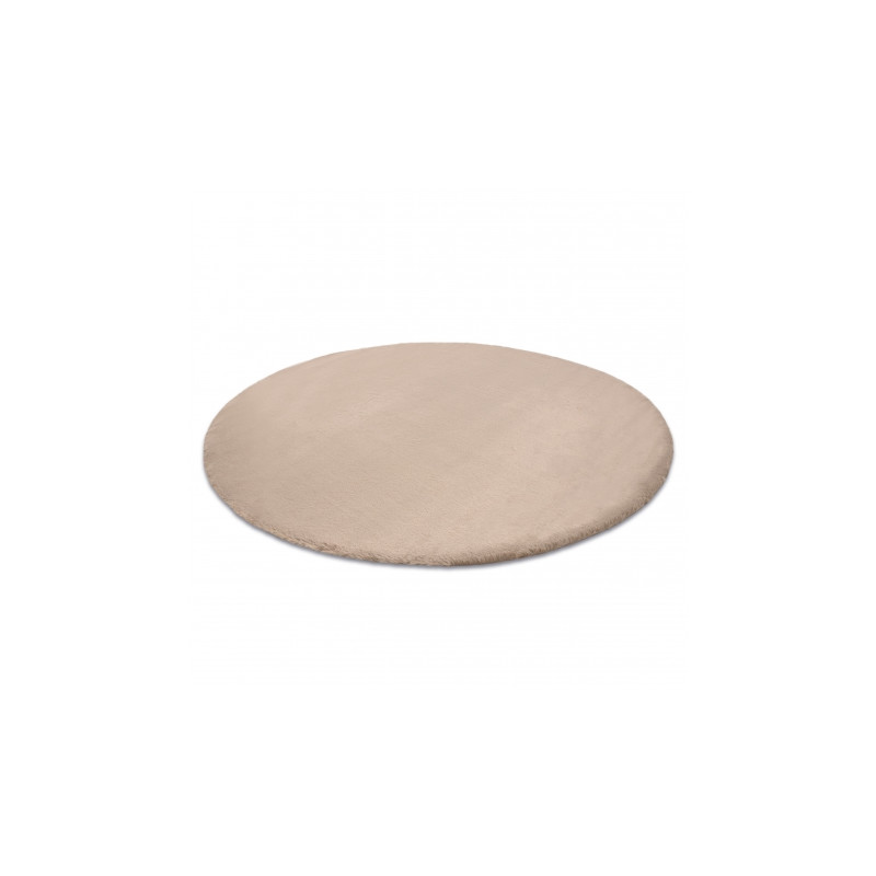 Dywan BUNNY koło taupe beż IMITACJA FUTRA KRÓLIKA koło 80cm