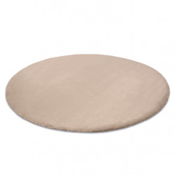 Dywan BUNNY koło taupe beż IMITACJA FUTRA KRÓLIKA koło 120cm