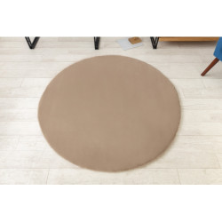 Dywan BUNNY koło taupe beż IMITACJA FUTRA KRÓLIKA koło 140cm Dywan BUNNY koło taupe beż IMITACJA FUTRA KRÓLIKA koło 140cm