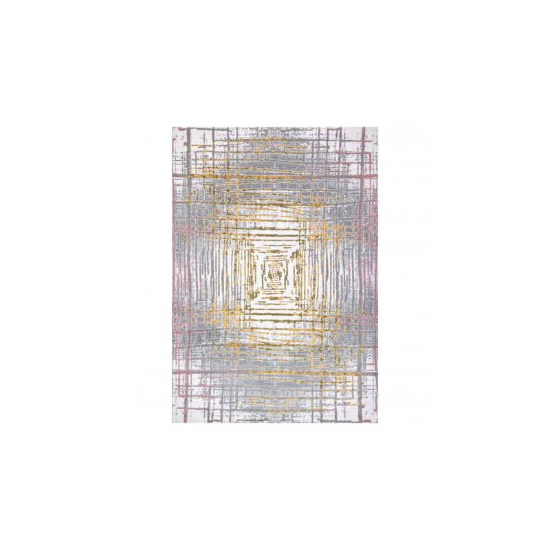 Dywan AKRYL USKUP Abstrakcja 353 kość słoniowa / żółty 80x300cm Dywan AKRYL USKUP Abstrakcja 353 kość słoniowa / żółty 80x300cm