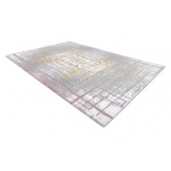 Dywan AKRYL USKUP Abstrakcja 353 kość słoniowa / żółty 80x300cm Dywan AKRYL USKUP Abstrakcja 353 kość słoniowa / żółty 80x300cm