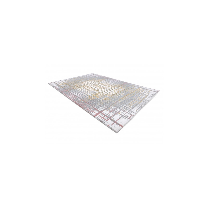 Dywan AKRYL USKUP Abstrakcja 353 kość słoniowa / żółty 80x300cm Dywan AKRYL USKUP Abstrakcja 353 kość słoniowa / żółty 80x300cm