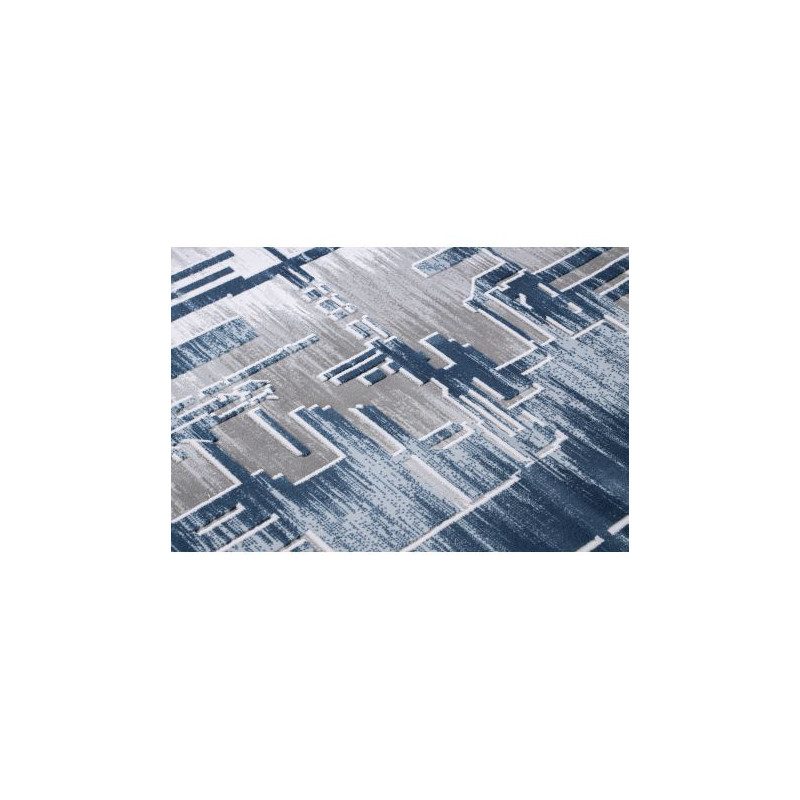 Dywan AKRYL USKUP Geometryczny  9481 niebieski 100x200cm