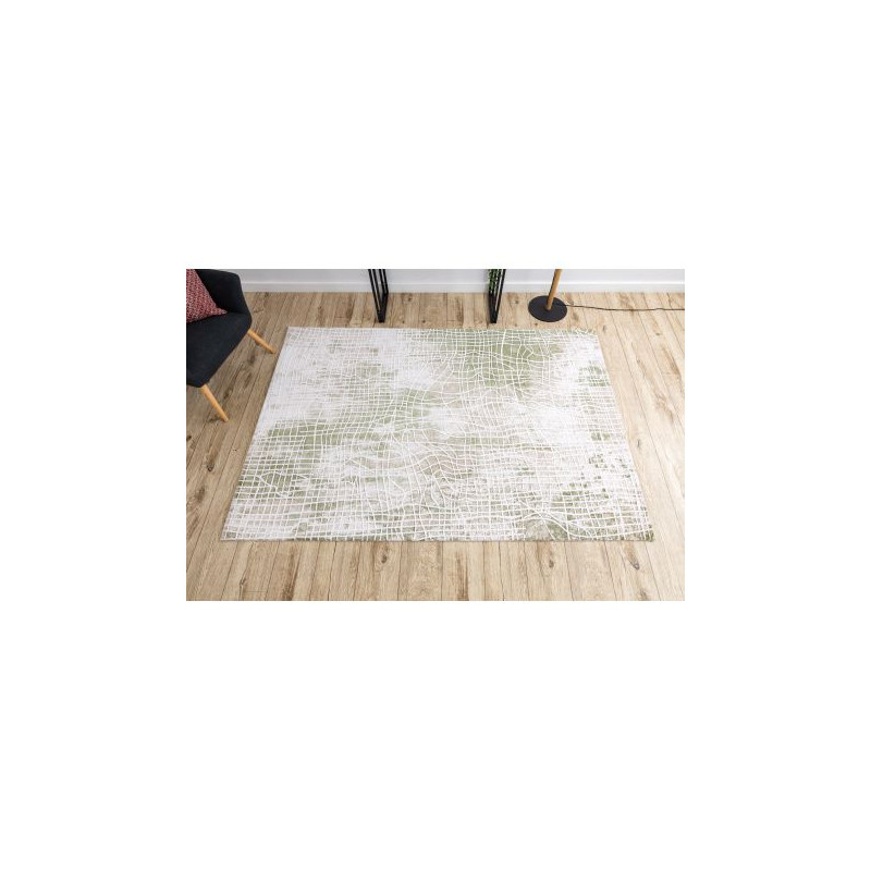 Dywan AKRYL USKUP 9483 kość słoniowa / zielony 160x230cm