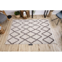 Dywan BERBER BENI krem Frędzle berberyjski marokański shaggy 80x300cm Dywan BERBER BENI krem Frędzle berberyjski marokański shaggy 80x300cm