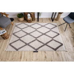 Dywan BERBER TROIK krem Frędzle berberyjski marokański shaggy 200x290cm Dywan BERBER TROIK krem Frędzle berberyjski marokański shaggy 200x290cm