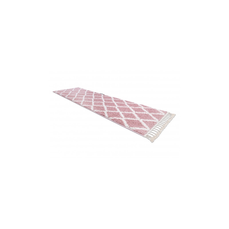Dywan, Chodnik BERBER TROIK różowy - do kuchni, przedpokoju, na korytarz 60x300cm