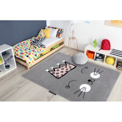 Dywan PETIT CAT KOTEK KORONA szary 200x290cm