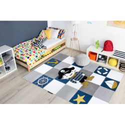 Dywan PETIT CORSAIR PIRAT STATEK KOTWICA niebieski 180x270cm