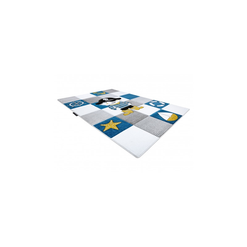 Dywan PETIT CORSAIR PIRAT STATEK KOTWICA niebieski 200x290cm