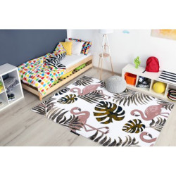 Dywan PETIT GARDEN FLAMINGI LIŚCIE MONSTERY krem 120x170cm Dywan PETIT GARDEN FLAMINGI LIŚCIE MONSTERY krem 120x170cm