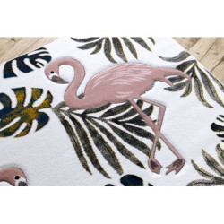 Dywan PETIT GARDEN FLAMINGI LIŚCIE MONSTERY krem 200x290cm