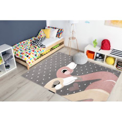 Dywan PETIT FLAMINGOS FLAMINGI SERDUSZKA szary 140x190cm Dywan PETIT FLAMINGOS FLAMINGI SERDUSZKA szary 140x190cm