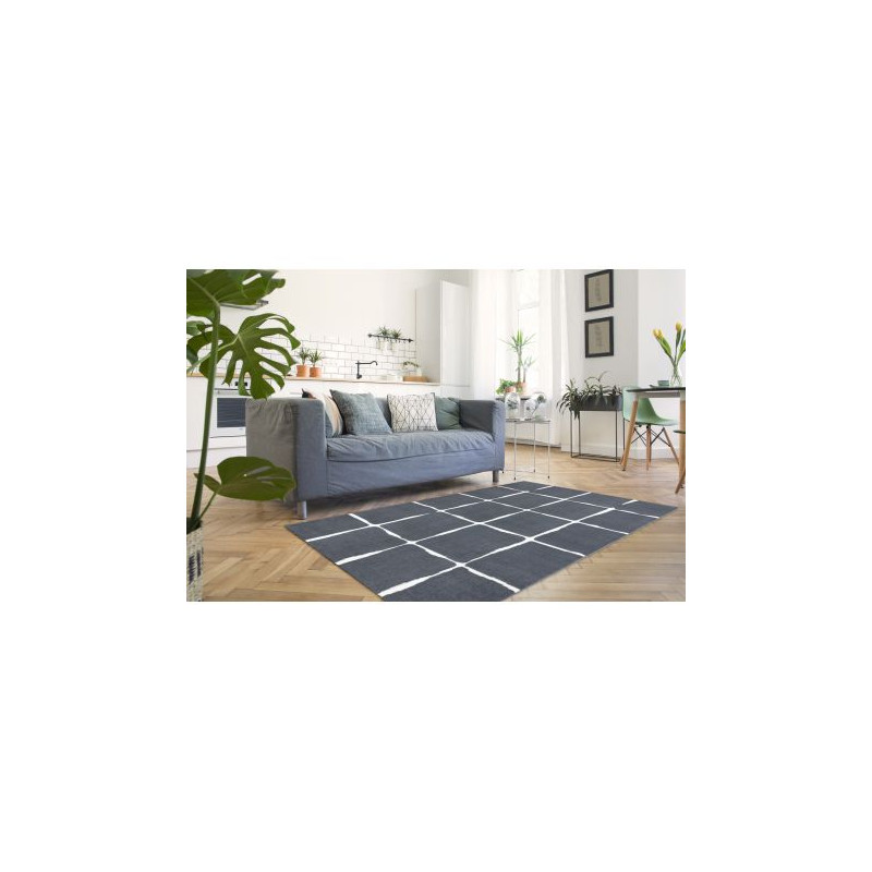 Dywan BCF FLASH 33067870 Kratka szary 115x160cm