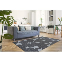 Dywan SZNURKOWY SIZAL FLAT 48699392 Gwiazdki biały szary 160x230cm