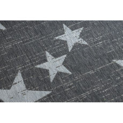 Dywan SZNURKOWY SIZAL FLAT 48699392 Gwiazdki biały szary 160x230cm