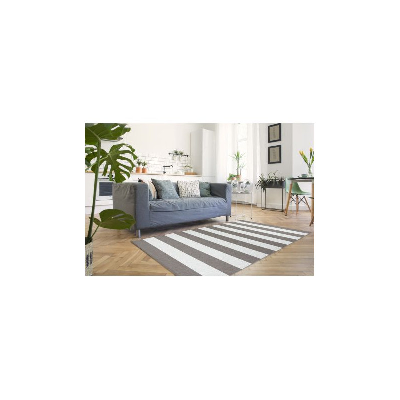 Dywan SZNURKOWY SIZAL FLAT 48644686 Pasy biały beż 120x170cm Dywan SZNURKOWY SIZAL FLAT 48644686 Pasy biały beż 120x170cm