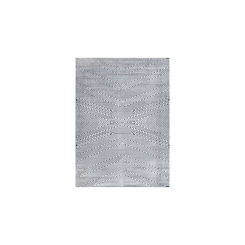 Dywan Strukturalny SIERRA G5013 Płasko tkany, dwa poziomy runa szary - zygzak, etniczny 160x220cm Dywan Strukturalny SIERRA G5013 Płasko tkany, dwa poziomy runa szary - zygzak, etniczny 160x220cm