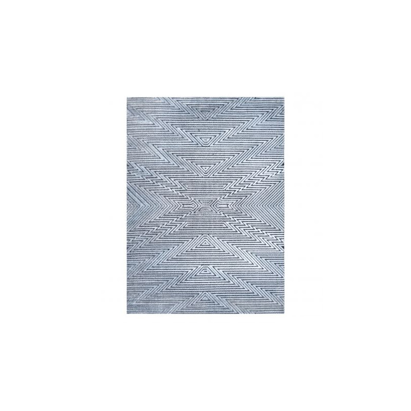 Dywan Strukturalny SIERRA G5013 Płasko tkany, dwa poziomy runa niebieski - zygzak, etniczny 160x220cm Dywan Strukturalny SIERRA G5013 Płasko tkany, dwa poziomy runa niebieski - zygzak, etniczny 160x220cm