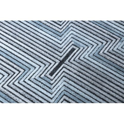 Dywan Strukturalny SIERRA G5018 Płasko tkany, dwa poziomy runa niebieski - paski, romby 200x290cm Dywan Strukturalny SIERRA G5018 Płasko tkany, dwa poziomy runa niebieski - paski, romby 200x290cm