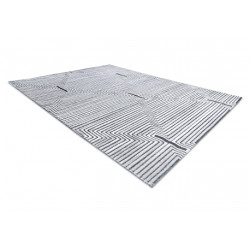 Dywan Strukturalny SIERRA G5018 Płasko tkany, dwa poziomy runa szary - paski, romby 120x170cm Dywan Strukturalny SIERRA G5018 Płasko tkany, dwa poziomy runa szary - paski, romby 120x170cm