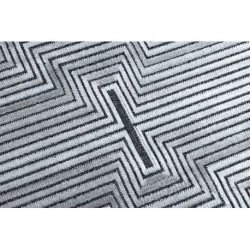 Dywan Strukturalny SIERRA G5018 Płasko tkany, dwa poziomy runa szary - paski, romby 120x170cm Dywan Strukturalny SIERRA G5018 Płasko tkany, dwa poziomy runa szary - paski, romby 120x170cm