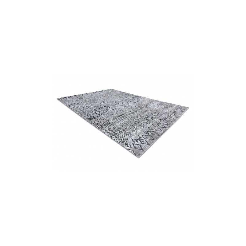 Dywan Strukturalny SIERRA G6042 Płasko tkany, dwa poziomy runa szary - geometryczny, etniczny 120x170cm Dywan Strukturalny SIERRA G6042 Płasko tkany, dwa poziomy runa szary - geometryczny, etniczny 120x170cm