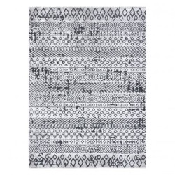 Dywan Strukturalny SIERRA G6042 Płasko tkany, dwa poziomy runa jasny szary - geometryczny, etniczny 160x220cm