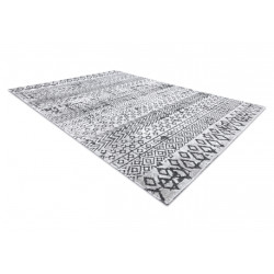 Dywan Strukturalny SIERRA G6042 Płasko tkany, dwa poziomy runa jasny szary - geometryczny, etniczny 160x220cm