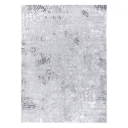 Dywan MEFE nowoczesny 8725 Koła odcisk palca - Strukturalny, dwa poziomy runa szary 80x150cm