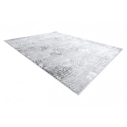 Dywan MEFE nowoczesny  8725 Koła odcisk palca - Strukturalny, dwa poziomy runa szary 80x150cm