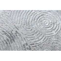 Dywan MEFE nowoczesny  8725 Koła odcisk palca - Strukturalny, dwa poziomy runa szary 80x150cm