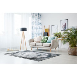 Dywan AKRYL VALS 0A040A C53 74 Przecierany ornament kość słoniowa / szary 160x230cm