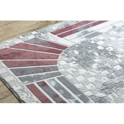 Dywan AKRYL VALS 0A042A H03 46 Przecierany Art deco kość słoniowa / różowy 160x230cm