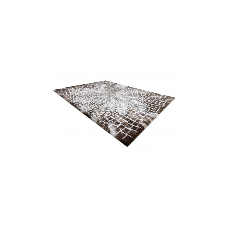 Dywan AKRYL VALS 0W0075 C56 67 Abstrakcja przestrzenny 3D beż / brązowy  160x230cm