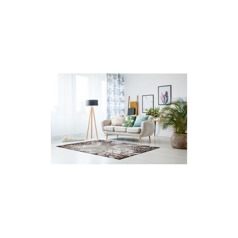 Dywan AKRYL VALS 0W0075 C56 67 Abstrakcja przestrzenny 3D beż / brązowy  160x230cm