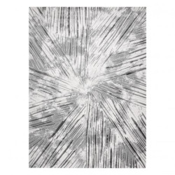 Dywan AKRYL VALS 0W1733 C53 47 Abstrakcja przestrzenny 3D gwiazda kość słoniowa / szary 240x340cm