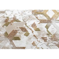 Dywan AKRYL VALS 0W1734 H02 45 Sześcian geometryczny kość słoniowa / beż  160x230cm