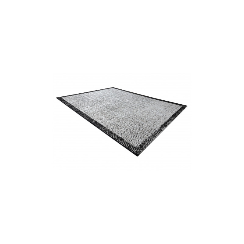 DYWAN SZNURKOWY SIZAL FLOORLUX 20401 Ramka srebrny / czarny 160x230cm DYWAN SZNURKOWY SIZAL FLOORLUX 20401 Ramka srebrny / czarny 160x230cm