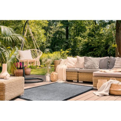 DYWAN SZNURKOWY SIZAL FLOORLUX 20401 Ramka srebrny / czarny 160x230cm DYWAN SZNURKOWY SIZAL FLOORLUX 20401 Ramka srebrny / czarny 160x230cm