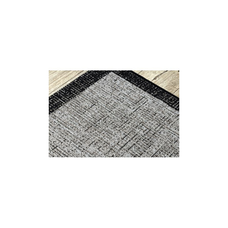 DYWAN SZNURKOWY SIZAL FLOORLUX 20401 Ramka srebrny / czarny 200x290cm