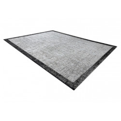 DYWAN SZNURKOWY SIZAL FLOORLUX 20401 Ramka srebrny / czarny 240x330cm