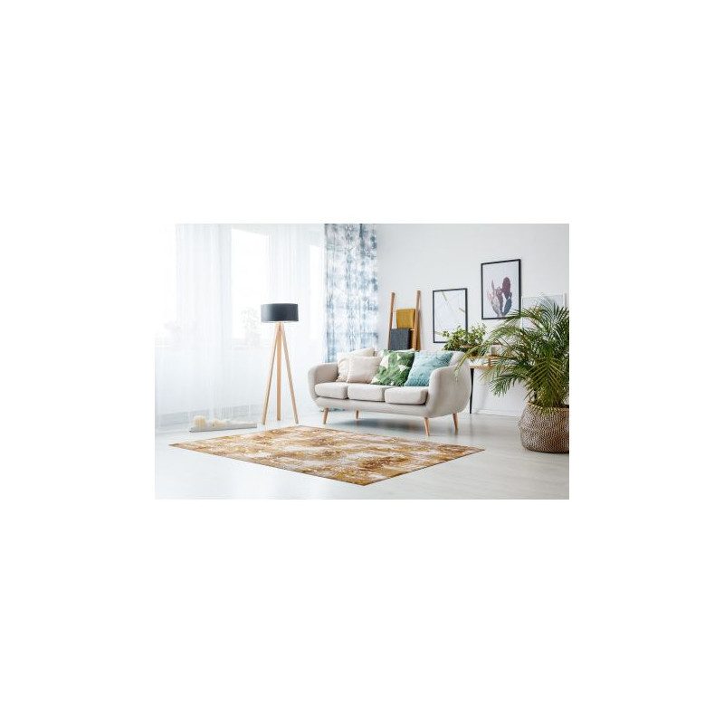 Dywan AKRYL VALS 0W9985 H02 58 Kwiaty ornament beż / miedziany 160x230cm