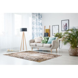 Dywan AKRYL VALS 0W9992 H02 43 Ramka przecierany kość słoniowa / żółty 160x230cm