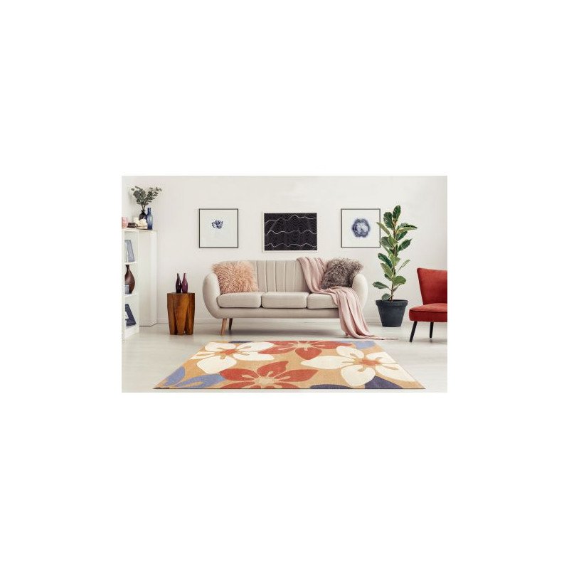 Dywan FEEL 1602/17911 KWIATKI beż/terakota/fiolet 160x220cm Dywan FEEL 1602/17911 KWIATKI beż/terakota/fiolet 160x220cm